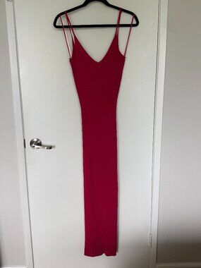 Anthropologie Ribbed Knit Maxi Dress - Rose Pink NWT Size XS